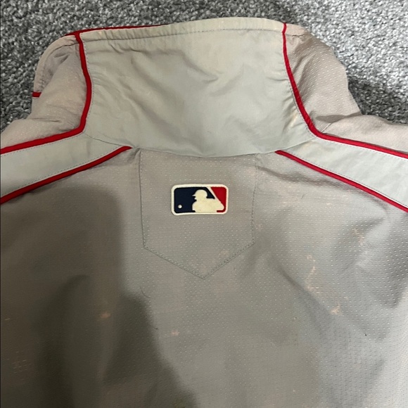 MLB Majestic Boston Red Socks "fleece" lined Jacket with Red and Gray - Picture 8 of 10